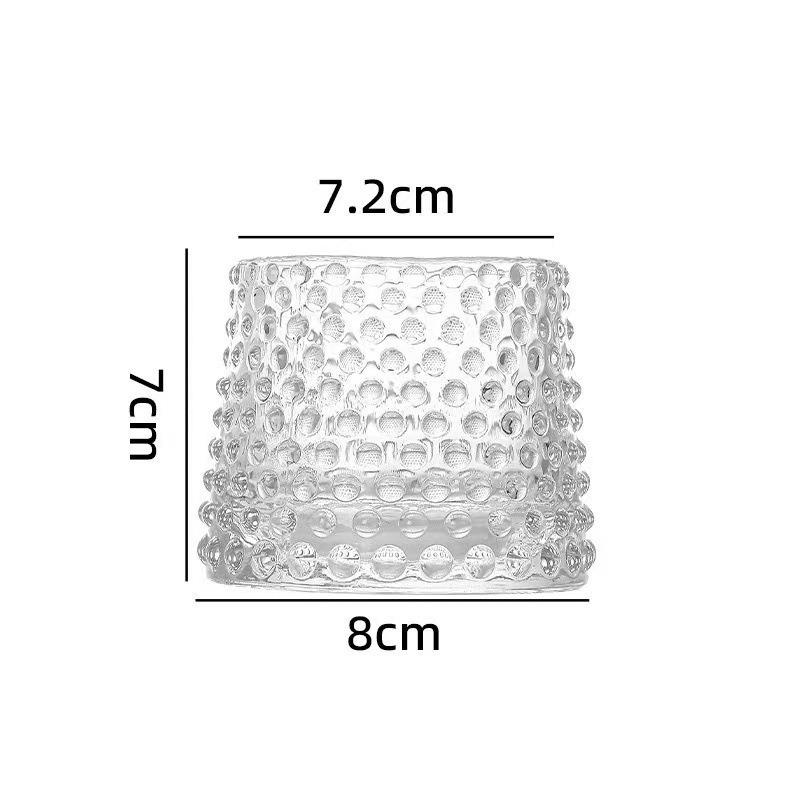 European Style Thickened Transparent Glass Candle Holder Ornament