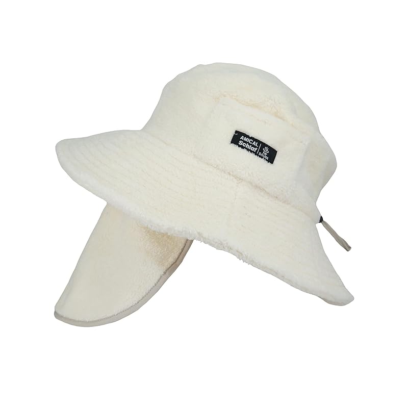 

[Bliss Leather] white F sauna hat ladies removable mask with pocket men s sauna cap sauna goods Deeper Fluffy sauna hat water repellent quick drying
