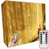 Light Curtain 300 LEDs Christmas Lights Garland + Remote Control Warm White 3x3M