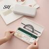 Pressure-resistant Pencil Holder Stationery Box Portable Thin Large Capacity Macaron Color Travel-friendly Container Case with Partitioned Storage