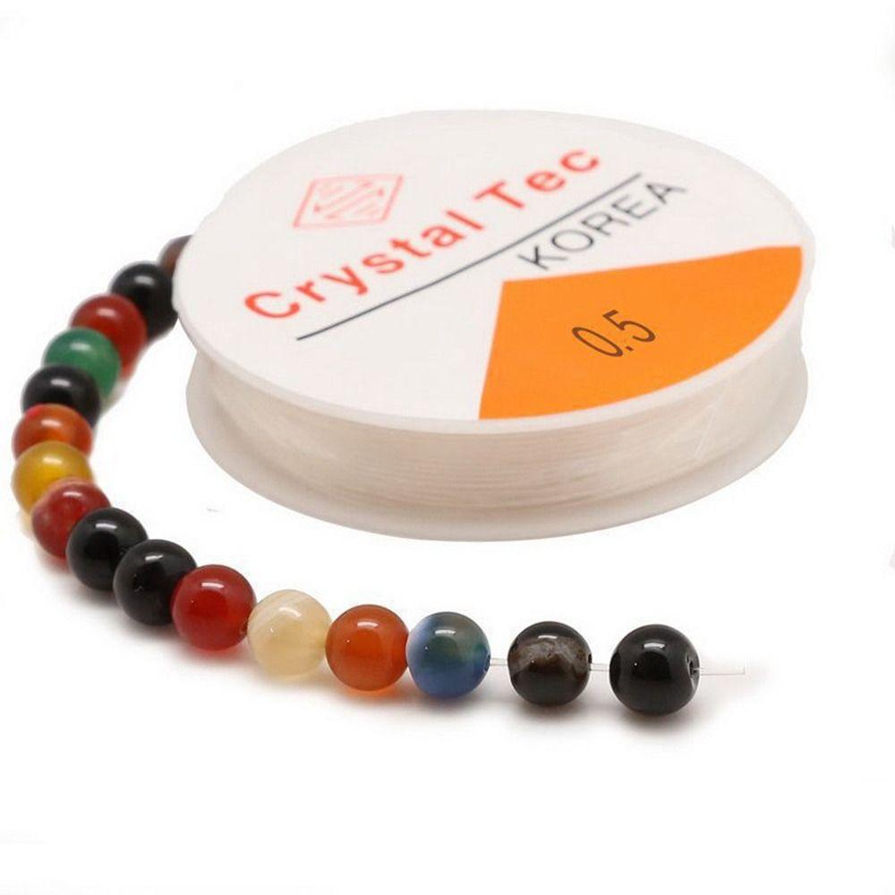 

White Flexible Crystal Elastic Bead Cord Stretch Crystal Beads Thread Elastic Bead Wire For DIY Necklace Bracelet Jewelry Making