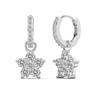 Niche Design Women's S925 Sterling Silver Zircon Hoop Earrings - Christmas Edition