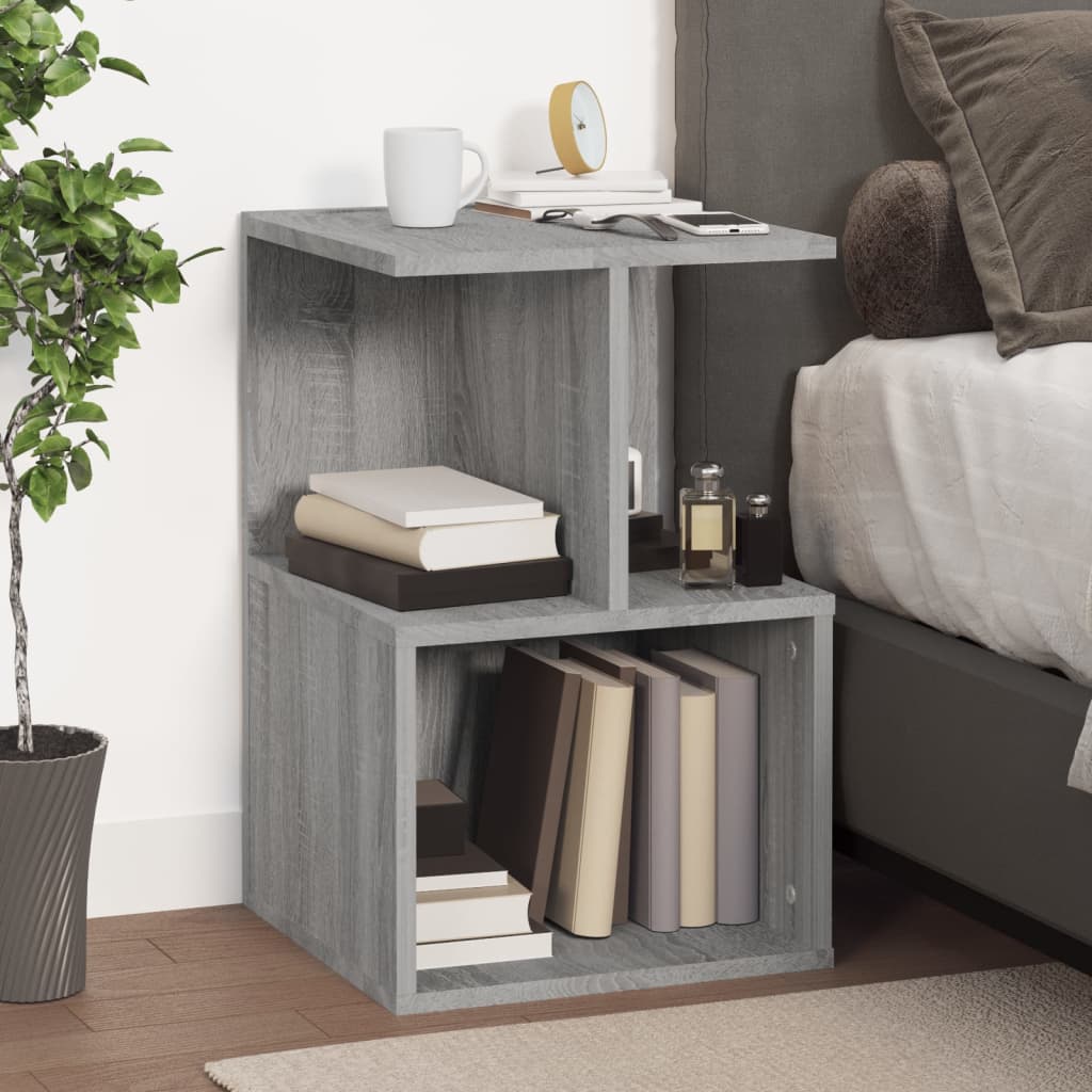 Nightstand Gray Sonoma 35 x 35 x 55 cm Particleboard