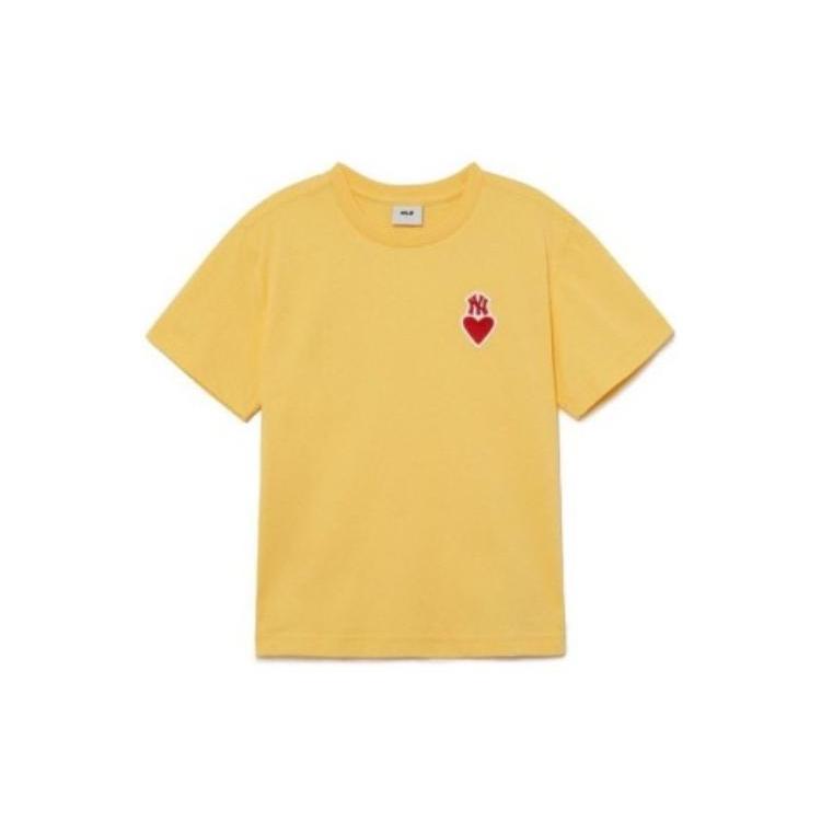 New MLB New York Yankees T Shirt Yellow Teenagers 7ATSH0133-50MSL