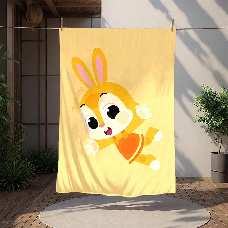Pinkfong Flannel Blanket Soft Warm All-Season Throw, Design for Camping, Car Travel, Hiking Sofa, Bed, Office Perfect Gift for Parties