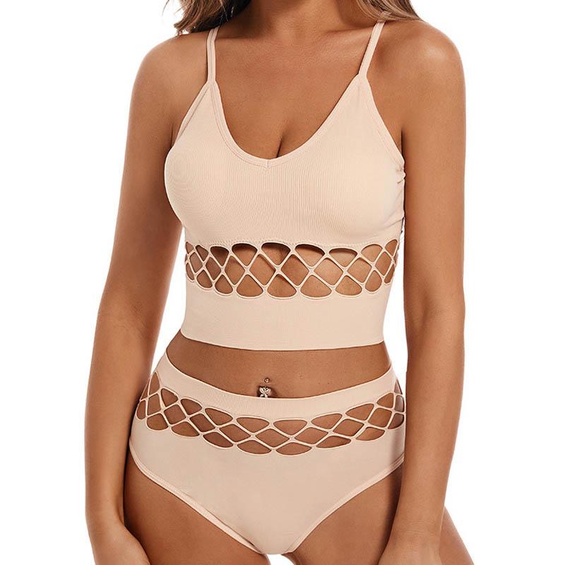 CINOON Frauen Sexy Push-Up Bh Sets aushöhlen Hohe Elastische Sport Strap weste Unterwäsche Set Weibliche Dünne Sammeln Bralette Dessous