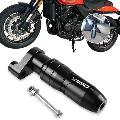 PEDAPENG Für X350 Motorrad CNC Aluminiumlegierung Zubehör Schalldämpferschutz Auspuffschleifer Rahmenschutz