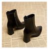 New Style Fashion British Style Popular Luxury Women's Boots Pointed Toe Thin Side Zipper Black Nude Boots Women Zapatos Mujer