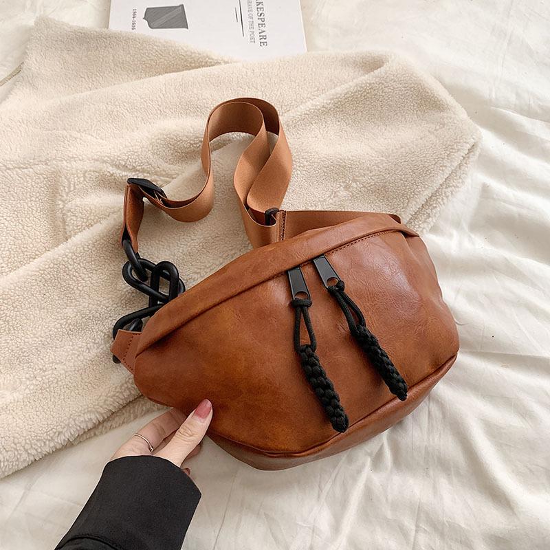 

Luxury Crossbody Chest Bag High quality soft Leather Women Waist Bag Fashi Fanny Pack Designer ladies Shoulder Bag Phe Pack світло-коричневого кольору