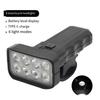 1PC Super Bright Bicycle Light 8 Lights Night Riding Strong Light Flashlight USB Charging Outdoor Mountain Bike Riding Equipment