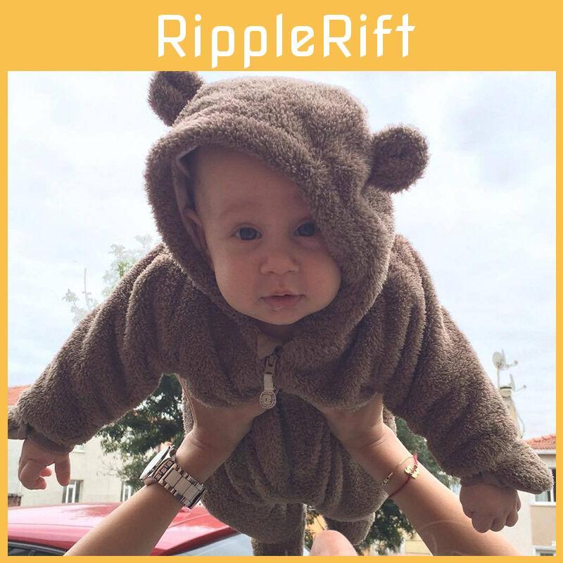 Luxuriously Soft Newborn Baby Romper Hooded Jumpsuit For Boys And Girls
