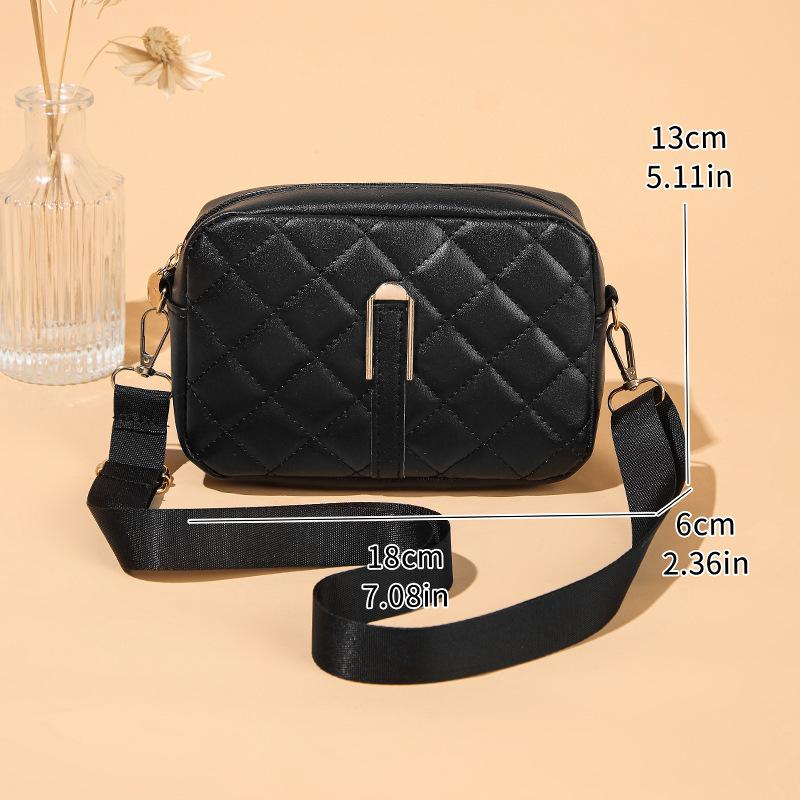 Casual Messenger New Zipper Bag Rhombus Shoulder Bag Bag Versatile Fashion Portable Messenger Bag