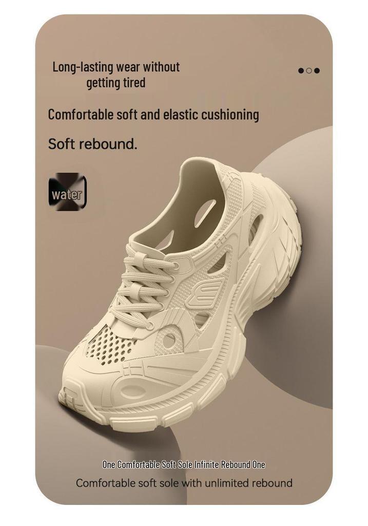 Women's Non-Slip Thick Sole Beach Sandals – Summer Closed-Toe, Height-Increasing Dad Sandals