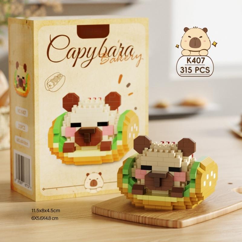Kapibala Building Blocks Cute Animal Assembly Model Ornaments Birthday Gift Figures Decorative Educational Children's Toys