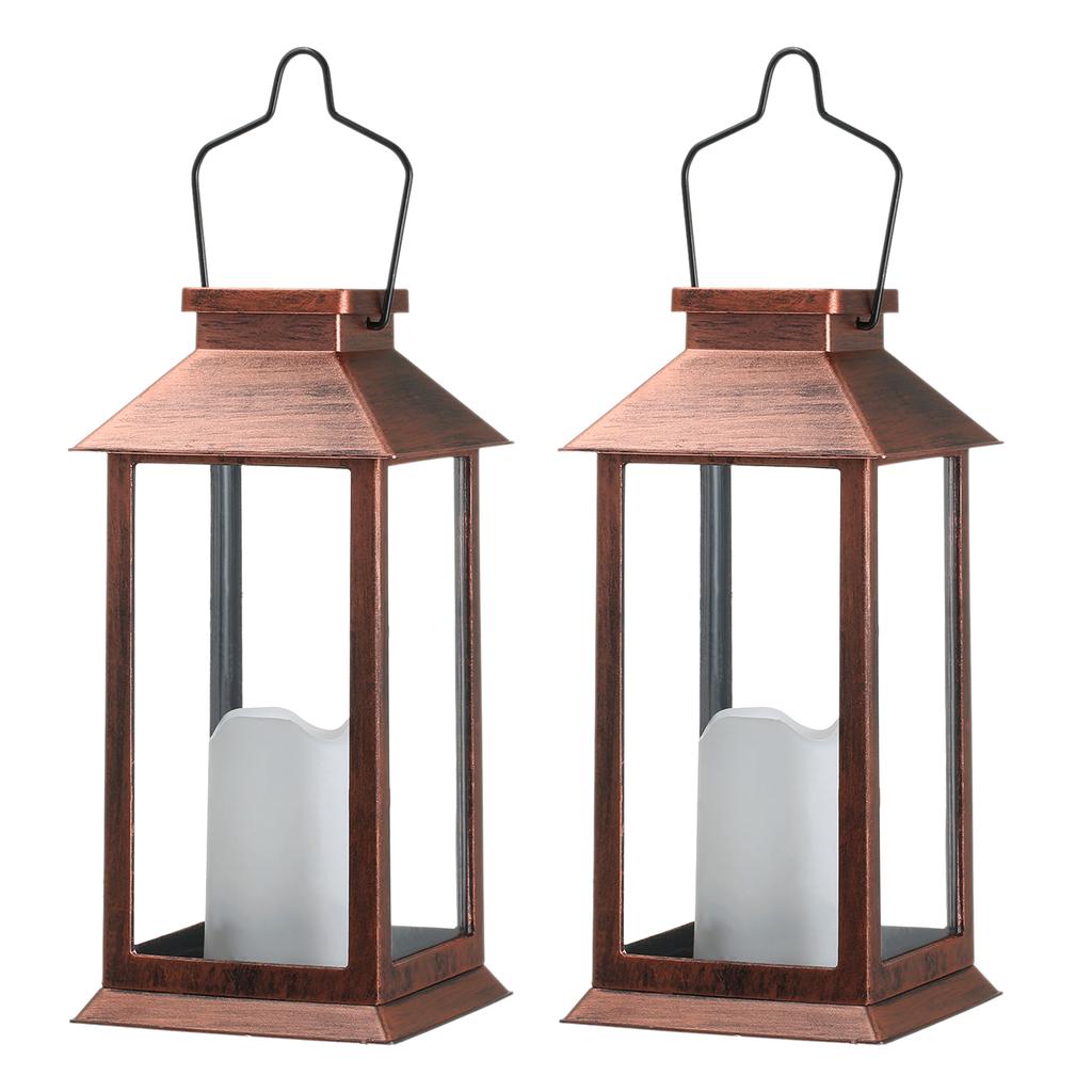 Tomshine Solar Powered Lantern Lights with LEDs Flameless Candle Outdoor Garden Hanging Lanterns Decorative for Table Backyard Party Garden