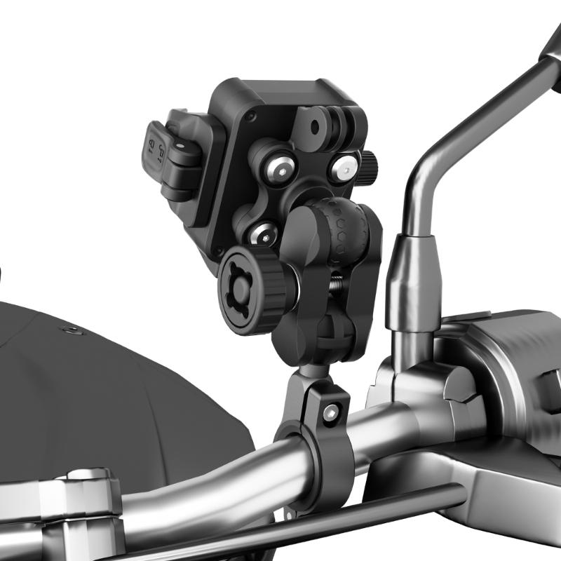 Motorcycle Phone Mount Holder Motorcycle Cellphone Mount, Bike Phone Handlebar Clamp with Anti Theft Lock