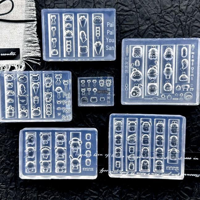 Cartoon Animal & Snowman Silicone Mold for Nail Art