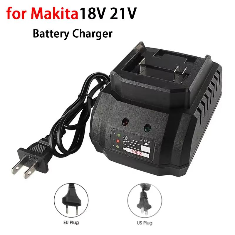 Portable Battery Charger For Makita 18V 21V Li-ion Battery Fast Charger Battery Replacement EU Plug US Plug Charging Tool