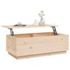 Vidaxl Stolik Kawowy, 100X50X35 Cm, Lite Drewno Sosnowe