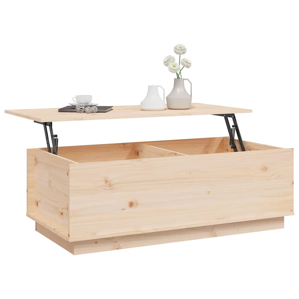 Vidaxl Stolik Kawowy, 100X50X35 Cm, Lite Drewno Sosnowe