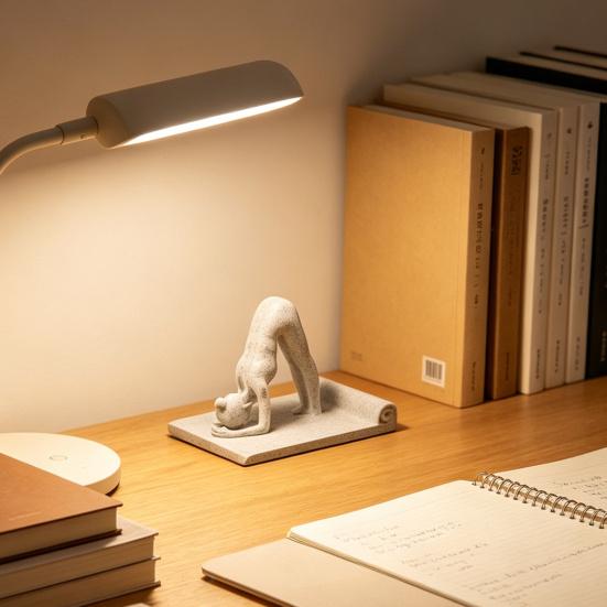 3D-gedruckte Yoga-Pose-Figur, Universeller Handyhalter-Ständer, Schreibtisch-Dekoration für Zuhause und Büro