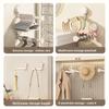 Balcony suction cup hanger storage rack household multi-functional telescopic hanger non-punching wall clothes rack