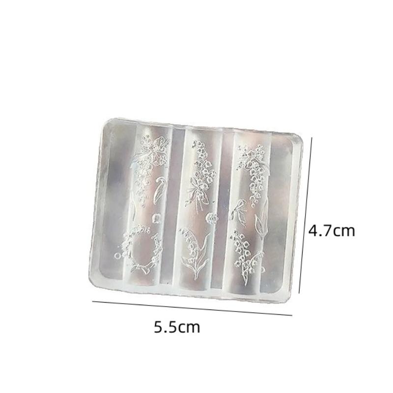 Lily Of The Valley 3D Silicone Nail Mold Flower Nails Art Carving Mold Template Diy Nail Art Decoration Manicure Design Tools