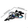 RC Aircraft Flip and Rotation Mode Anti Collision 6CH Glider Jet Fighter Boy Gift Ages 8-16