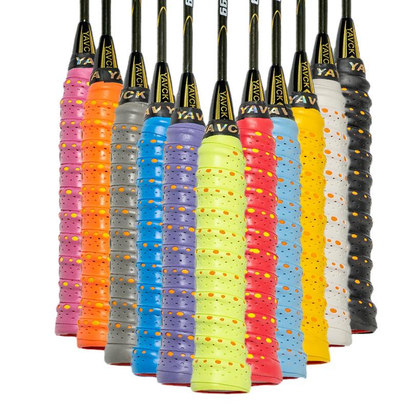 Dual-Color Perforated Grip Tape for Fishing Rods & Sports Rackets: Non-Slip, Breathable, Sweat-Absorbing, Wear-Resistant
