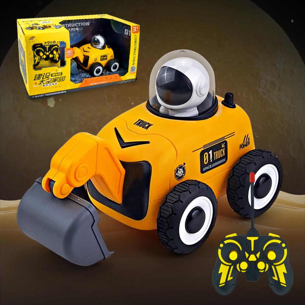 New Style Space-themed Remote Control Vehicle, Four-wheel Excavator, Bulldozer, Lift Truck, Children's Toy Vehicle
