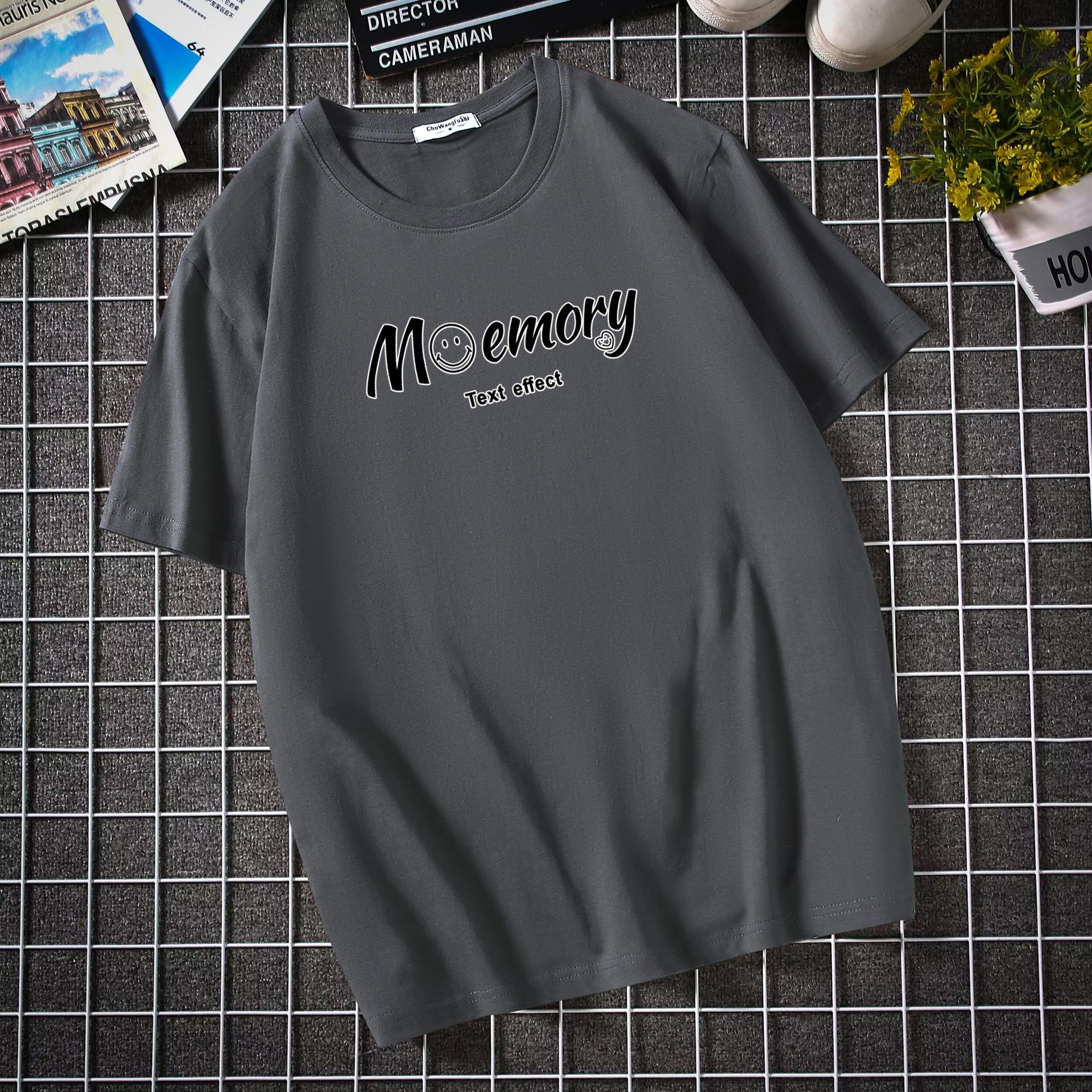 

Футболка размера плюс с памятью 12XL, мужская хлопковая повседневная футболка с коротким рукавом и круглым вырезом, дышащая удобная посадка 6XL темно-серого