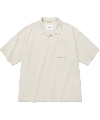 Linen Pullover Half Shirt Ivory