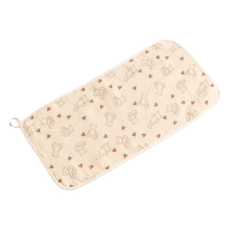 Baby Infant Cotton Wiping Towel Baby Face Towel Washcloths Nursing Towel Saliva Wipe with Cartoon Pattern 25x50cm
