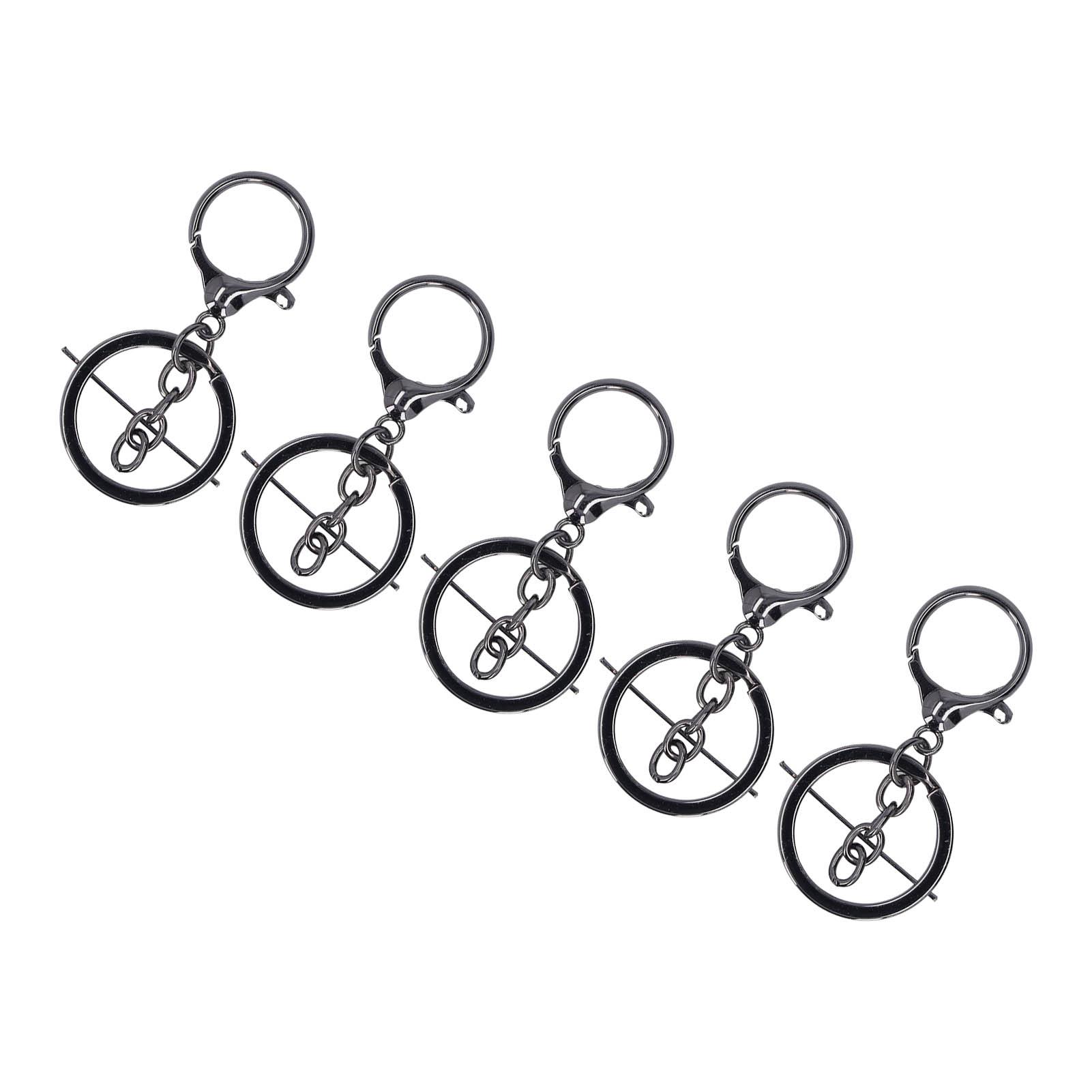 30 Sets Keychain  s Kit Metal Keychain  s Chain Set Crafts Pendant Jewelry for   Keychain Supplies
