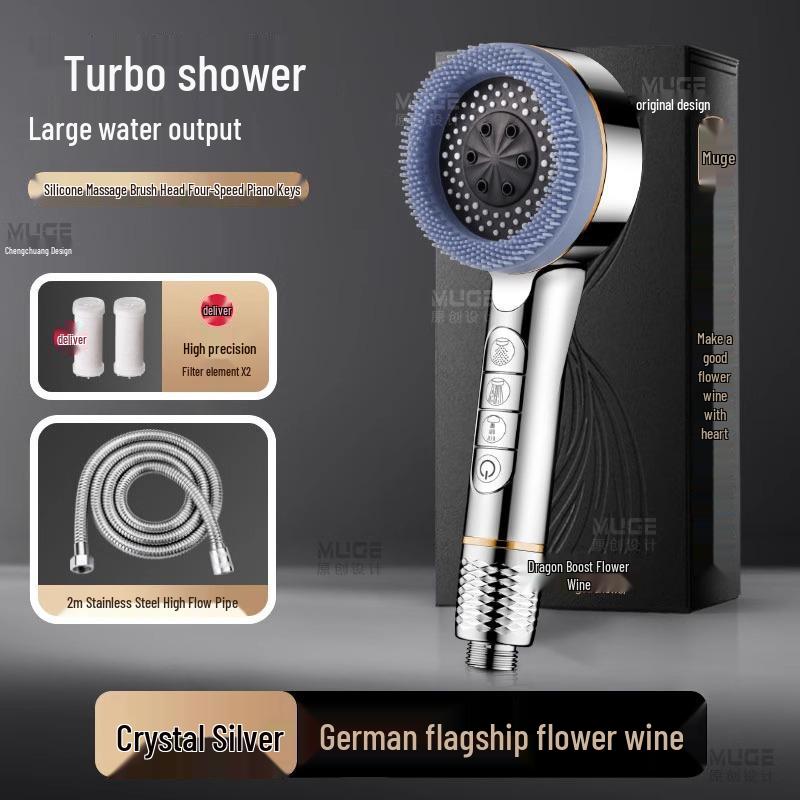 Filtered Booster Handheld Shower Head with Large Output