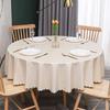 Table Cloth Round Pu Waterproof Antifouling Oil -Proof Wedding Tablecloth For Table Print With Lace Table Cover For Dining Table