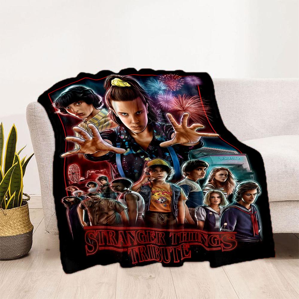 Stranger Things  Blanket Suitable for sofas,travel, living rooms also a good gift for friends and family Suitable for all seasons.