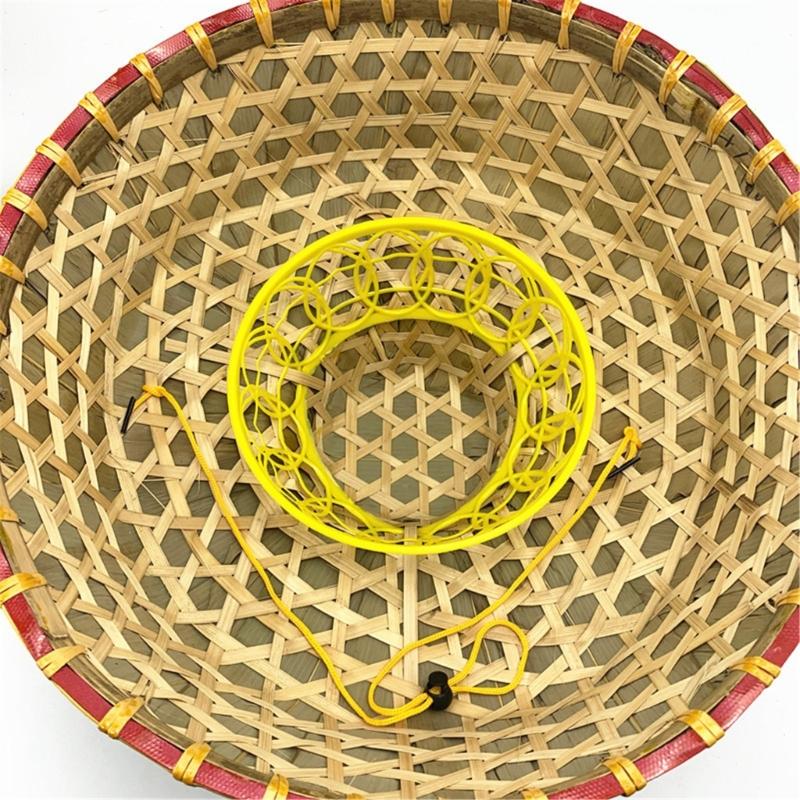 Ancient Oriental Style Bamboo Hat Chinese Costume Traditional Farmer Hat