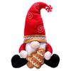 Charming Christmas Gift Sets Gnome Decoration, Nordic Red Santa Figurine, Tomte Swedish Window Display Dolls Elf Ornament with Tree/Snowflake