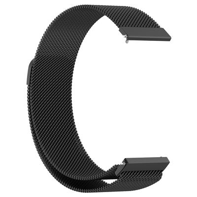 For Garmin Vivoactive HR Magnetic Watch Strap Stainless Steel Milanese Wrist Band,Black