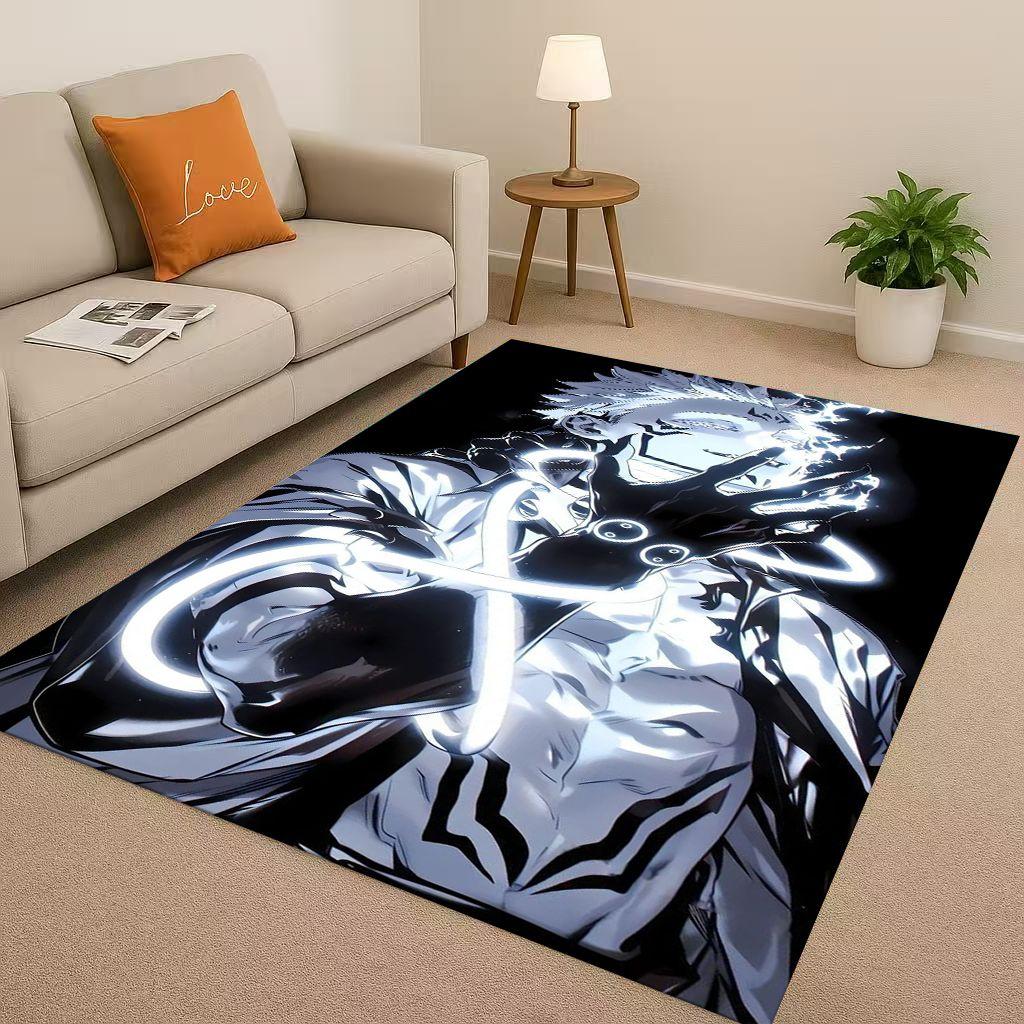 Anime Jujutsu Kaisen Cartoon Itadori Yuj Living Room Non-Slip Area Rug Carpet for Bedroom Playroom Sofa,Home Decor Doormat KID