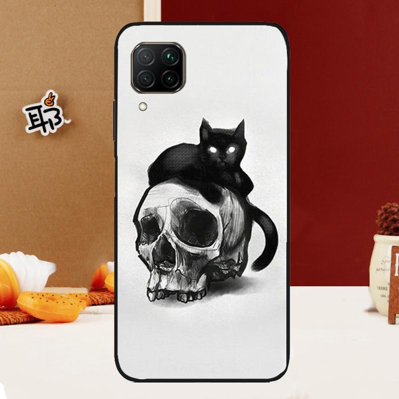 

Black Cat Skull Goth Witch For Huawei Nova 12i 3i 7i 8i 11i 9 10 SE Y60 Y61 Y70 Y72 Y73 Y90 Y91 P20 P30 P40 Lite Case Huawei Nova 10
