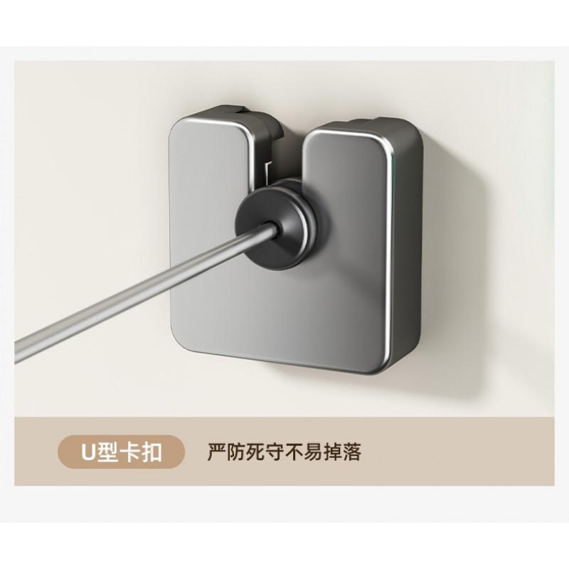 Retractable Stainless Steel Clothesline Indoor Balcony Window Bathroom Hotel No Drill Installation