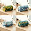 Multi Functional Plush Makeup Organizer With Zipper Closure For Home Use Storage