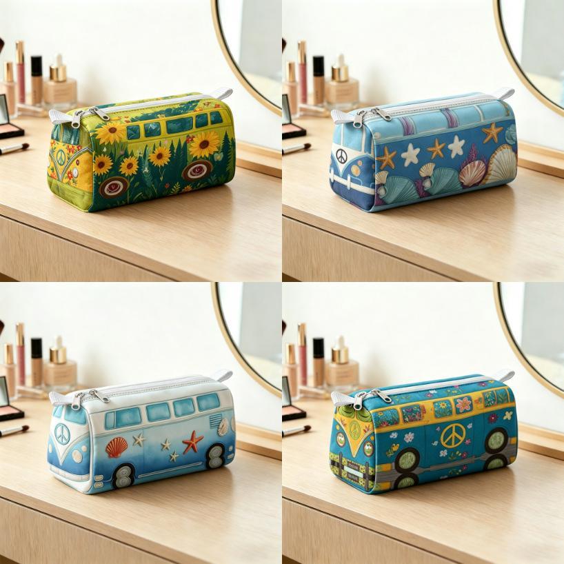 Multi Functional Plush Makeup Organizer With Zipper Closure For Home Use Storage