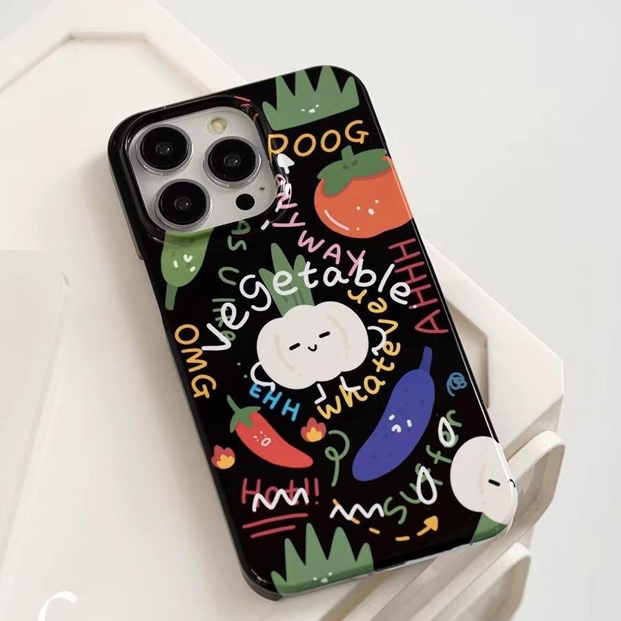

Garlic and pepper emoji for Apple 15/14promax13/12/XS/11/78plus mobile phone case