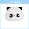 Niedliches rundes Panda-Plüschkissen mit Kunstfellbezug für Bettkopf, Lounge und Rückenstütze