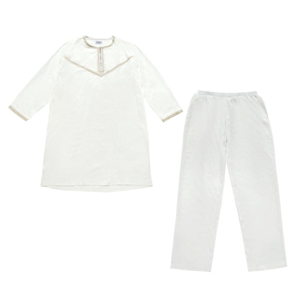 TH821 Bademantel-Set mit Punktstickerei - Bestseller