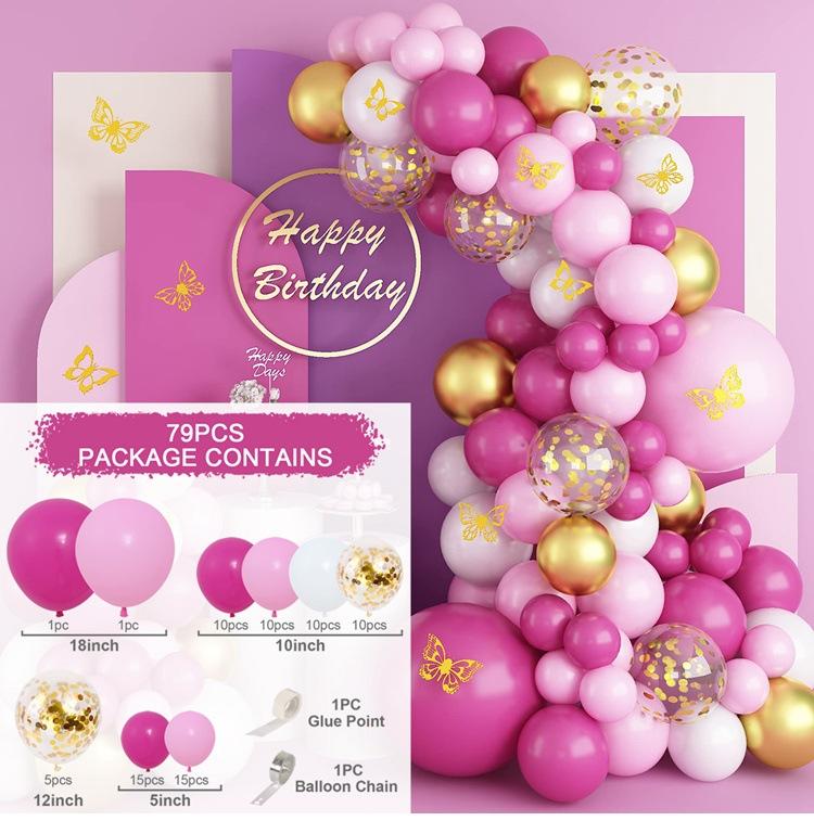 Balloon Chain Set Confession Engagement Balloon Set Opening Birthday Scene Arrangement Balloon