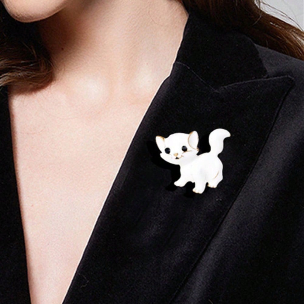Fashion Cat Animal Brooch Men Women Coat Scarf Badge Accessories Popular Party Pin Buckle Gift